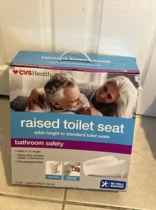 CVS Raised Toilet Seat 250 Weight Capacity Bathroom Safety - Picture 1 of 2