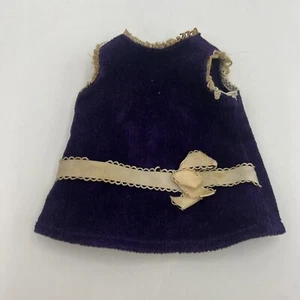 VESTIDO MORADO ORIGINAL MUÑECAS TERCIOPELO VINTAGE Solo Repuesto - Imagen 1 de 6