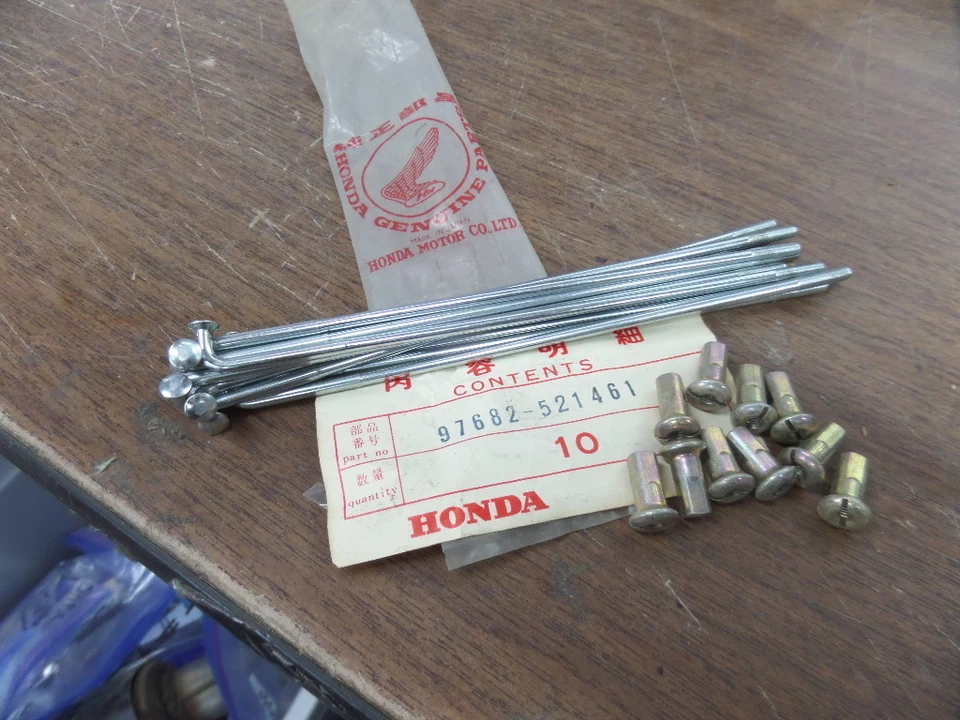 Juego de radios de rueda delantera Honda B 1965 CB160 1966 CL160 97682-52146-1 CANTIDAD10 NUEVO DE STOCK Foto 1 de 1