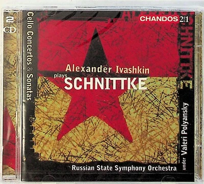 Alexander Ivashkin - SCHNITTKE Cello Concertos & Sonatas 2-CD 2007 NEW Polyansky - Image 1 of 2