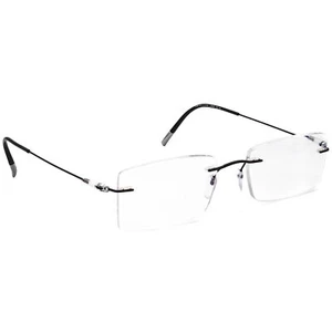 Silhouette Eyeglasses 5500 70 9140 Dynamics Colorwave Black Rimless 52[]19 140 - Picture 1 of 6