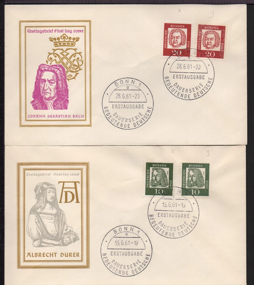 ✔️ GERMANY 2 X FDC COVERS - Image 1 of 1