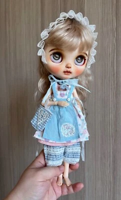 Blythe Doll Clothes -- Cute Pink & Blue Lolita Style Costume Set (OOAK) - Image 1 of 4