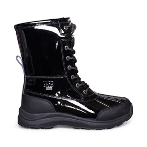 UGG ADIRONDACK III PATENT BLACK LEATHER WATERPROOF WOMEN'S BOOTS SIZE US 7.5 NEW - Picture 1 of 5