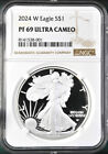 2024 w proof silver eagle ngc pf 69 ultra cameo brown label              in hand