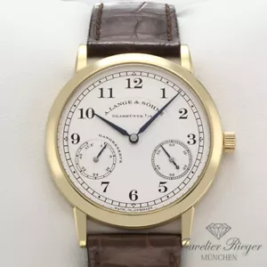 A.Lange & Söhne 1815 AUF/AB 221.021 Gelbgold 750 Handaufzug Leder Gold - Bild 1 von 2