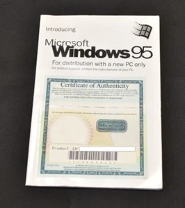 Manuel d'utilisation Microsoft Windows 95 original et authentique (sans CD) avec certificat d'authenticité et code - Photo 1/4