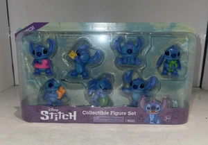 Disney Stitch Collectible Figure Set of 7 Pieces -2022 - NIP - Just Play - Picture 1 of 6