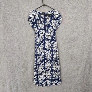 Reformation Dress Size UK 10 US 6P Midi Floral Crepe V Neck USA - Picture 1 of 9