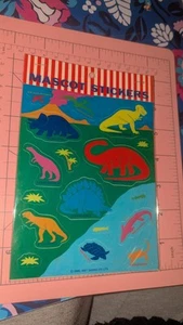 Vintage Sanrio Stickers Dinosaur Mascot Stickers New In Pack 1987 - Picture 1 of 3
