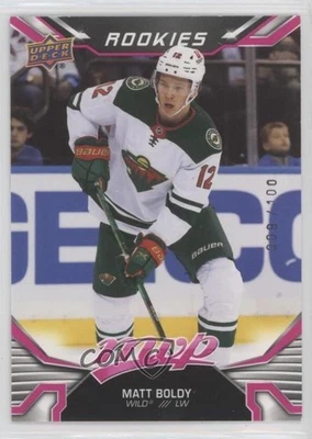 2022-23 Upper Deck MVP Rookies Magenta /100 Matt Boldy #222 Rookie RC - Image 1 of 2