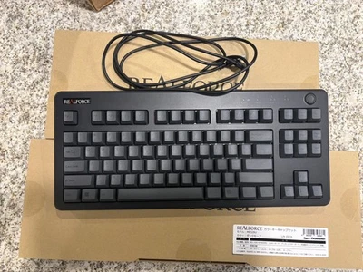 Topre Realforce R3 TKL Keyboard 45g Silent. Bluetooth/USB. Extra Keycaps. Black. - Image 1 of 3