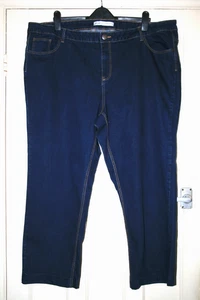 SIZE 24 BLUE STRAIGHT LEG JEANS WITH STRETCH 27" LEG - Picture 1 of 4
