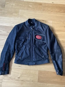 Moto Guzzi Ladies Motorcycle Jacket Size S Black Denim Fabric Excellent! - Picture 1 of 22