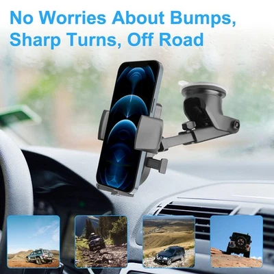 360° Mount Holder Car Windshield Holder Mobile Cell Phone GPS For Samsung iPhone - Image 1 of 4