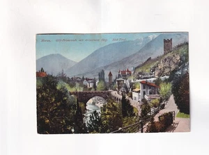 F4460) Postal, MERAN Tirol del Sur Gilf Promenade con pasarela de piedra ANTIGUA - Imagen 1 de 2