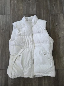Adidas Daunen Bodywarmer Gr. M. Weste Puffer Weste ärmellos weiß. Kleine Marke - Bild 1 von 11