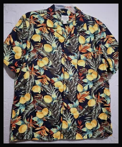 St Johns Bay Men's XL Hawaiian Button-Up Short Sleeve Relaxed Fit Shirt - Picture 1 of 6