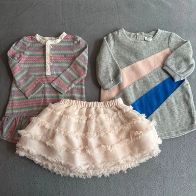 LOT Kids Girls Fall Winter High End Clothing Sizes 6-12mos Ralph Lauren Stem Gap - Image 1 of 4