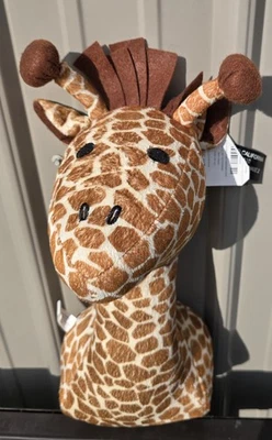 Cabeza de jirafa de felpa montaje en pared selva safari guardería decoración de habitación infantil 17" nuevo con etiquetas  Foto 1 de 4