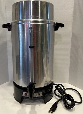 West Bend 100 Cup Automatic Coffee Maker Commercial Aluminum No. 33600 (TESTED) - Image 1 of 4