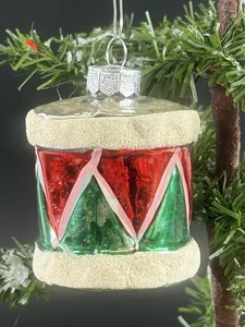 879/25 1x Weihnachtsschmuck Christbaumschmuck Trommel - Bild 1 von 3