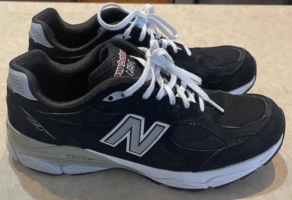 New Balance 990v3 Zapatos Para Mujer Talla 10 2A Negros Hechos en EE. UU. ENCAP Correr Gamuza Foto 1 de 4