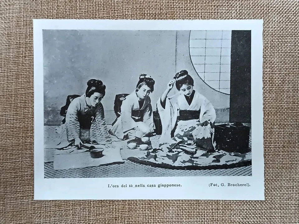 L'ora del tè nella casa giapponese nel 1905 Donne giapponesi - Immagine 1 di 1
