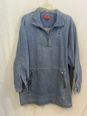 Chaqueta Pullover Vintage Venezia Jeans Anorak Denim Talla 18/20 Foto 1 de 4