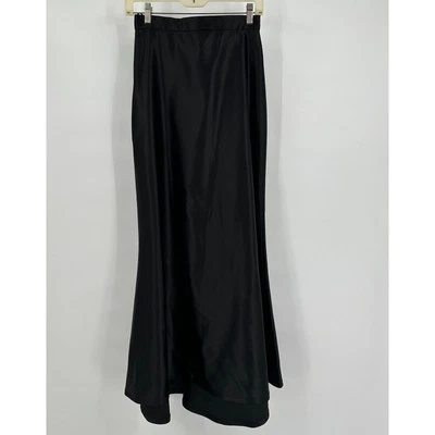 Maxi Falda Tadashi Mujer Satén Talla 4 Negra Formal Noche Gótica Elegante Capricho Foto 1 de 4