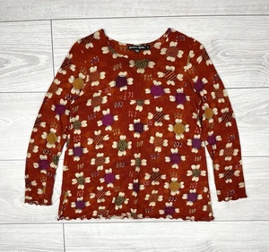 Gudrun Sjoden Womens Viscose Flowers Print Red Blouse Size S - Picture 1 of 7