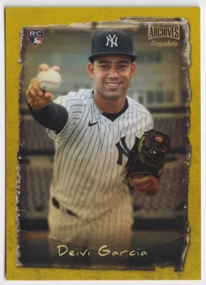 2021 Topps Archives Snapshots Tintype Titans GOLD #/10 Deivi Garcia #TT-DG RC - Image 1 of 2