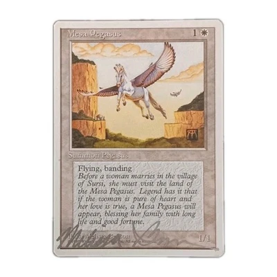 Silver Signed Mesa Pegasus MTG LP Vintage Artist Melissa Benson - Image 1 of 2