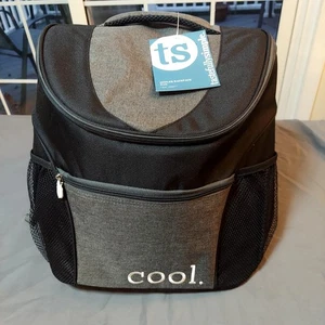 Geschmackvoll einfacher Kühlrucksack isoliert, schwarz und grau, BRANDNEU mit Etikett - Bild 1 von 14