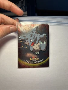 2000 Topps Pokemon TV Animation Edition Series 2 Rhydon #112 Holo Foil Blue Logo - Picture 1 of 7