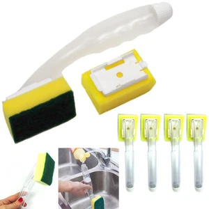 4 Soap Dispenser Scrubber Dish Wand Brush Scrub Refill Washing Potts Pan Kitchen - Picture 1 of 1