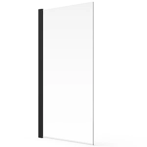 Aqualux 6mm Square Bathscreen Black 1500x900 - Picture 1 of 2