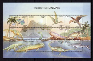 Animaux préhistoriques dinosaure Liberia un feuillet non oblitéré /B6HIST - Imagen 1 de 1