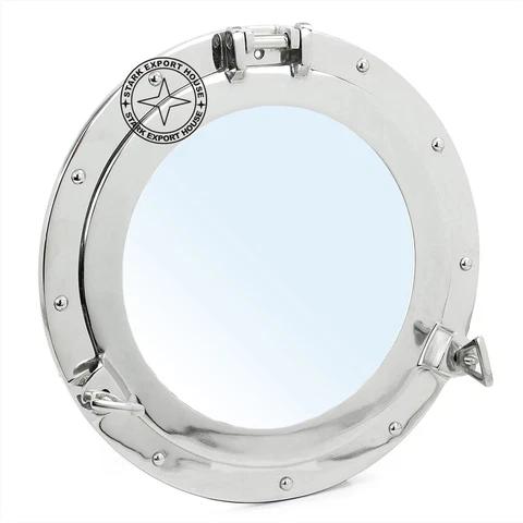 Nickel Porthole Mirror Wall Decor Living Room Bedroom Best Gift 9 inch  SS Cover