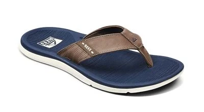 Man Reef Santa Ana Flip Flop sandal Water friendly CJ0381 Navy/Khaki Brand New - Image 1 of 4