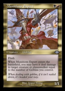MTG-1x-Near Mint, English-Munitions Expert - Foil - Retro Frame-Modern Horizons - Foto 1 di 1