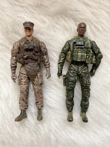2-Elite BBI Force Recon Marines 1/18 Action Figures Desert Brown/Army Green - Picture 1 of 2