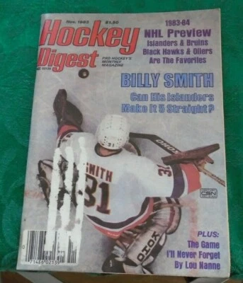 Hockey Digest Noviembre 1983 Billy Smith New York Islanders Lote #3  Foto 1 de 2