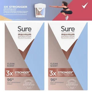 Sure Women Maximum Protection Clean Scent 3x stronger Anti-Perspirant 2 x 45ml - Picture 1 of 11