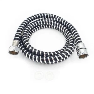 Chromed Plastic Flexible 1,5m Bathroom Shower Hose 1/2" x 1/2" with Gaskets - Picture 1 of 2