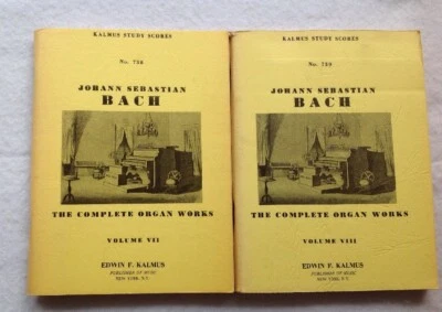 Kalmus Study Scores Complete Organ Works of JS Bach Vol VII 738 and Vol VIII 739 - Image 1 of 4