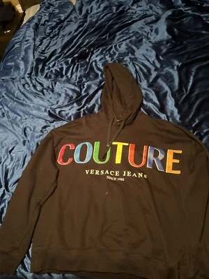 Versace Jeans Couture Multicolor Logo Sudadera con Capucha Auténtica Talla XL Foto 1 de 4