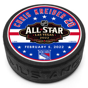 2022 NHL ALL STAR GAME LAS VEGAS CHRIS KREIDER #20 3D TEXTURED HOCKEY PUCK