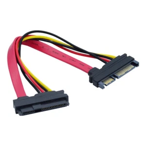 Chenyang SFF-8482 SAS 29 Pin to SATA 22Pin Extension Cable with 15 Pin SATA - Picture 1 of 10