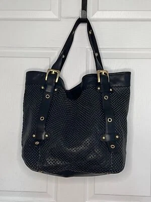 Bolso de hombro de cuero negro Steven by Steve Madden Foto 1 de 4